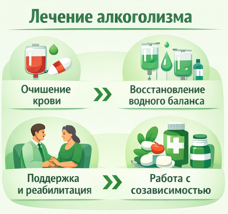 лечение алкоголизма в Петропавловске-Камчатском этапы